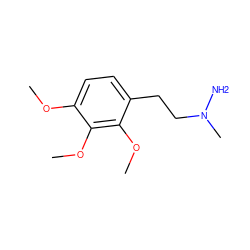 COc1ccc(CCN(C)N)c(OC)c1OC ZINC000064454474