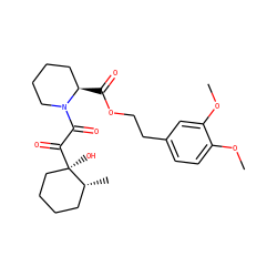 COc1ccc(CCOC(=O)[C@@H]2CCCCN2C(=O)C(=O)[C@]2(O)CCCC[C@H]2C)cc1OC ZINC000084708686