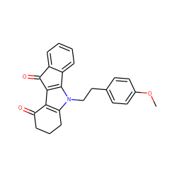 COc1ccc(CCn2c3c(c4c2-c2ccccc2C4=O)C(=O)CCC3)cc1 ZINC000299841372