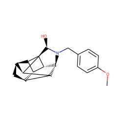 COc1ccc(CN2[C@H]3[C@@H]4[C@H]5C[C@H]6[C@@H]7[C@@H]5[C@@H]3[C@@H]7[C@@]2(O)[C@H]64)cc1 ZINC000261103322