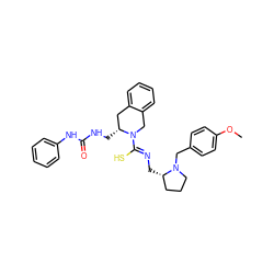 COc1ccc(CN2CCC[C@@H]2C/N=C(\S)N2Cc3ccccc3C[C@H]2CNC(=O)Nc2ccccc2)cc1 ZINC000029336308