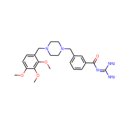 COc1ccc(CN2CCN(Cc3cccc(C(=O)N=C(N)N)c3)CC2)c(OC)c1OC ZINC000071295132