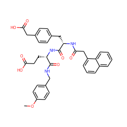 COc1ccc(CNC(=O)[C@H](CCC(=O)O)NC(=O)[C@H](Cc2ccc(CC(=O)O)cc2)NC(=O)Cc2cccc3ccccc23)cc1 ZINC000029471639