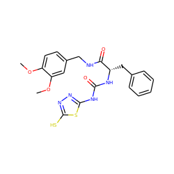 COc1ccc(CNC(=O)[C@H](Cc2ccccc2)NC(=O)Nc2nnc(S)s2)cc1OC ZINC000013796974