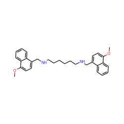 COc1ccc(CNCCCCCCNCc2ccc(OC)c3ccccc23)c2ccccc12 ZINC000045168102