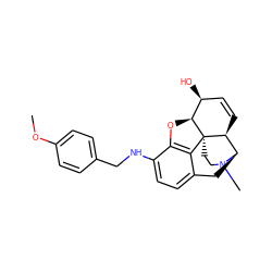 COc1ccc(CNc2ccc3c4c2O[C@H]2[C@@H](O)C=C[C@H]5[C@@H](C3)N(C)CC[C@]425)cc1 ZINC000084670549