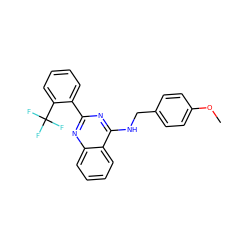 COc1ccc(CNc2nc(-c3ccccc3C(F)(F)F)nc3ccccc23)cc1 ZINC000198405066