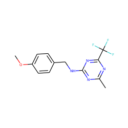 COc1ccc(CNc2nc(C)nc(C(F)(F)F)n2)cc1 ZINC000103283021