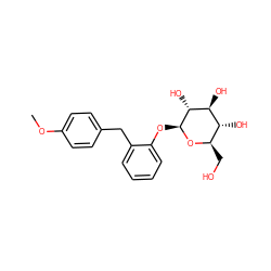 COc1ccc(Cc2ccccc2O[C@@H]2O[C@H](CO)[C@@H](O)[C@H](O)[C@H]2O)cc1 ZINC000003965018