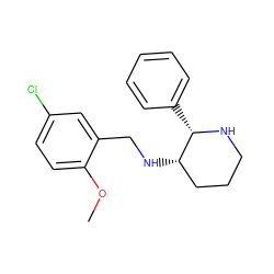 COc1ccc(Cl)cc1CN[C@H]1CCCN[C@H]1c1ccccc1 ZINC000026672802