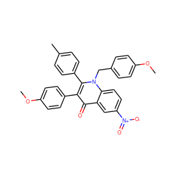 COc1ccc(Cn2c(-c3ccc(C)cc3)c(-c3ccc(OC)cc3)c(=O)c3cc([N+](=O)[O-])ccc32)cc1 ZINC001772589053