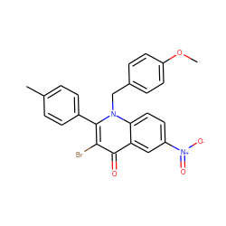 COc1ccc(Cn2c(-c3ccc(C)cc3)c(Br)c(=O)c3cc([N+](=O)[O-])ccc32)cc1 ZINC001772570625