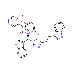 COc1ccc(Cn2c(CCc3c[nH]c4ccccc34)nnc2[C@H](NC(=O)Cc2ccncc2)c2c[nH]c3ccccc23)cc1 ZINC000028973173