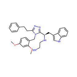 COc1ccc(Cn2c(CCc3ccccc3)nnc2[C@@H](Cc2c[nH]c3ccccc23)NCCN)c(OC)c1 ZINC000023360002