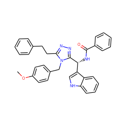 COc1ccc(Cn2c(CCc3ccccc3)nnc2[C@H](NC(=O)c2ccccc2)c2c[nH]c3ccccc23)cc1 ZINC000028973187