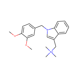 COc1ccc(Cn2cc(C[N+](C)(C)C)c3ccccc32)cc1OC ZINC000103300511