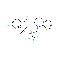 COc1ccc(F)cc1C(C)(C)C[C@@](O)(CN1CCOc2ccccc21)C(F)(F)F ZINC000034633700