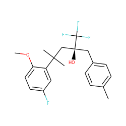 COc1ccc(F)cc1C(C)(C)C[C@@](O)(Cc1ccc(C)cc1)C(F)(F)F ZINC000028862278