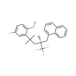 COc1ccc(F)cc1C(C)(C)C[C@@](O)(Cc1cccc2ccccc12)C(F)(F)F ZINC000028862447