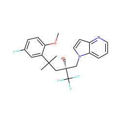 COc1ccc(F)cc1C(C)(C)C[C@@](O)(Cn1ccc2ncccc21)C(F)(F)F ZINC000064498940