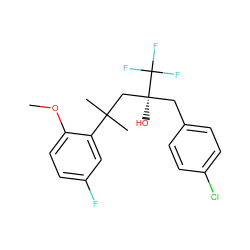 COc1ccc(F)cc1C(C)(C)C[C@](O)(Cc1ccc(Cl)cc1)C(F)(F)F ZINC000028568080