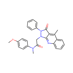 COc1ccc(N(C)C(=O)Cn2c3nc4ccccc4c(C)c3c(=O)n2-c2ccccc2)cc1 ZINC000073196867