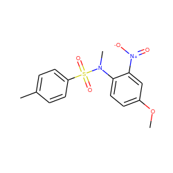 COc1ccc(N(C)S(=O)(=O)c2ccc(C)cc2)c([N+](=O)[O-])c1 ZINC000004754519