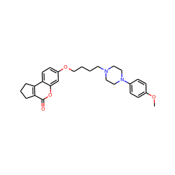 COc1ccc(N2CCN(CCCCOc3ccc4c5c(c(=O)oc4c3)CCC5)CC2)cc1 ZINC000103268604