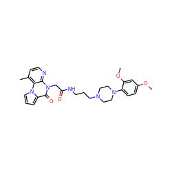 COc1ccc(N2CCN(CCCNC(=O)Cn3c(=O)c4cccn4c4c(C)ccnc43)CC2)c(OC)c1 ZINC000066123440