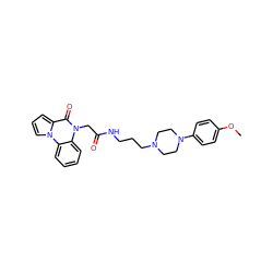 COc1ccc(N2CCN(CCCNC(=O)Cn3c(=O)c4cccn4c4ccccc43)CC2)cc1 ZINC000009406251