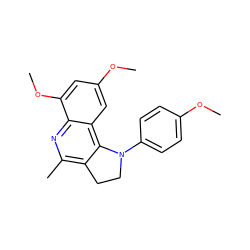 COc1ccc(N2CCc3c(C)nc4c(OC)cc(OC)cc4c32)cc1 ZINC000004050982