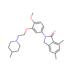 COc1ccc(N2Cc3cc(C)cc(C)c3C2=O)cc1OCCN1CCC(C)CC1 ZINC000028819820