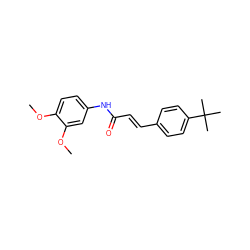 COc1ccc(NC(=O)/C=C/c2ccc(C(C)(C)C)cc2)cc1OC ZINC000013606849