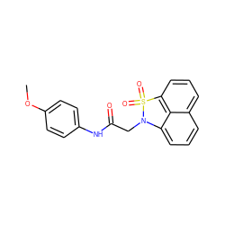 COc1ccc(NC(=O)CN2c3cccc4cccc(c34)S2(=O)=O)cc1 ZINC000000678539