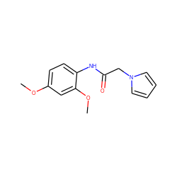 COc1ccc(NC(=O)Cn2cccc2)c(OC)c1 ZINC000004143118