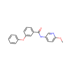 COc1ccc(NC(=O)c2cccc(Oc3ccccc3)c2)cn1 ZINC000005199239