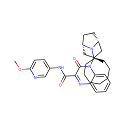 COc1ccc(NC(=O)c2nc3ccccc3n([C@]3(C)C[C@@H]4CC[C@H](C3)N4C3CCCCCCC3)c2=O)cn1 ZINC000169685507