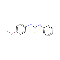 COc1ccc(NC(=S)Nc2ccccc2)cc1 ZINC000018116055