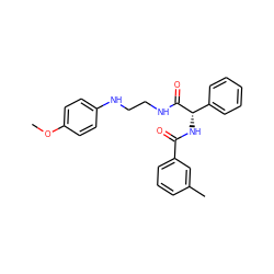 COc1ccc(NCCNC(=O)[C@@H](NC(=O)c2cccc(C)c2)c2ccccc2)cc1 ZINC000014971321