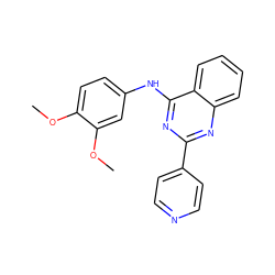 COc1ccc(Nc2nc(-c3ccncc3)nc3ccccc23)cc1OC ZINC000055396756