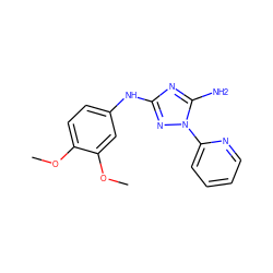 COc1ccc(Nc2nc(N)n(-c3ccccn3)n2)cc1OC ZINC000072127836