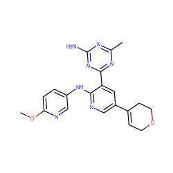 COc1ccc(Nc2ncc(C3=CCOCC3)cc2-c2nc(C)nc(N)n2)cn1 ZINC000095552548