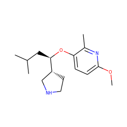COc1ccc(O[C@H](CC(C)C)[C@@H]2CCNC2)c(C)n1 ZINC000096929396