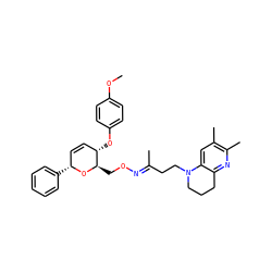 COc1ccc(O[C@H]2C=C[C@@H](c3ccccc3)O[C@@H]2CO/N=C(\C)CCN2CCCc3nc(C)c(C)cc32)cc1 ZINC000008035671