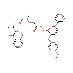 COc1ccc(O[C@H]2C=C[C@@H](c3ccccc3)O[C@H]2COC(=O)CC/C(C)=N\OC[C@@H](C)[C@H](OCc2ccccc2)C(C)C)cc1 ZINC000008035638