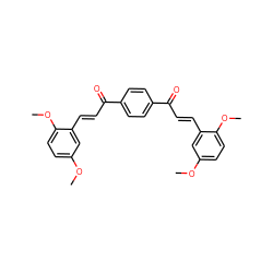 COc1ccc(OC)c(/C=C/C(=O)c2ccc(C(=O)/C=C/c3cc(OC)ccc3OC)cc2)c1 ZINC000169306870