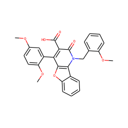 COc1ccc(OC)c(-c2c(C(=O)O)c(=O)n(Cc3ccccc3OC)c3c2oc2ccccc23)c1 ZINC000027704645