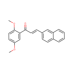 COc1ccc(OC)c(C(=O)/C=C/c2ccc3ccccc3c2)c1 ZINC000006341445