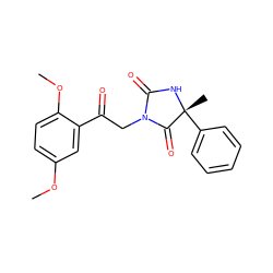 COc1ccc(OC)c(C(=O)CN2C(=O)N[C@](C)(c3ccccc3)C2=O)c1 ZINC000002656809