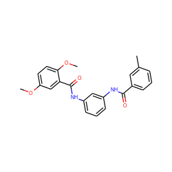 COc1ccc(OC)c(C(=O)Nc2cccc(NC(=O)c3cccc(C)c3)c2)c1 ZINC000299830891